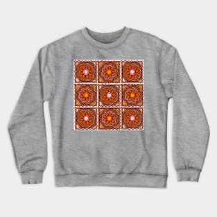 Flower Granny Square Print Crewneck Sweatshirt